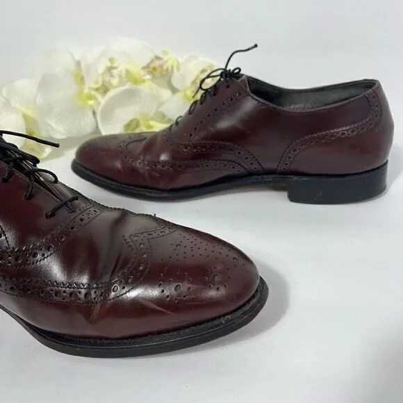 Hanover Mens Wingtip Dress Shoes size 11 Burgundy