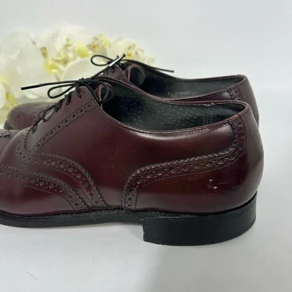 Hanover Mens Wingtip Dress Shoes size 11 Burgundy