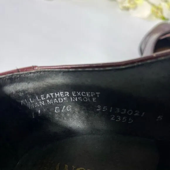 Hanover Mens Wingtip Dress Shoes size 11 Burgundy