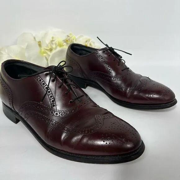 Hanover Mens Wingtip Dress Shoes size 11 Burgundy