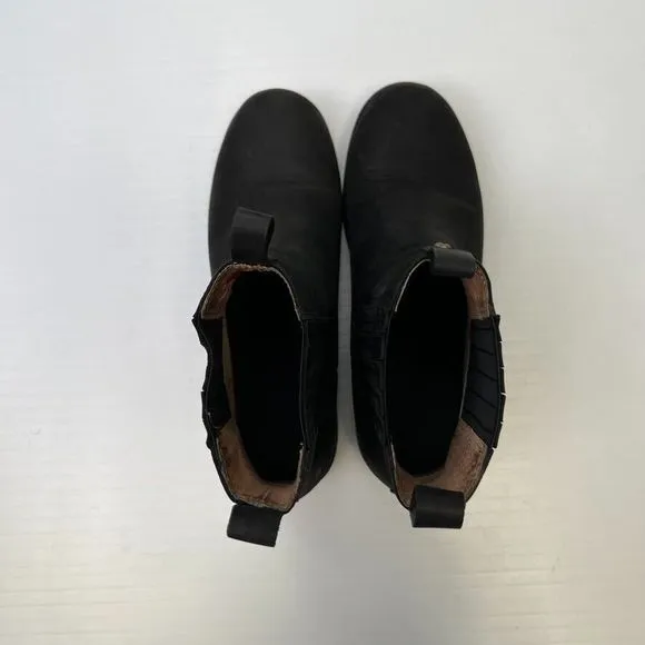 Harley Davidson Boots Women 8 Leather Chelsea Ankle Block Heel Bike Moto Cruise