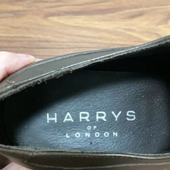 Harry’s of  London Brown Leather Derby Lace Up Mens Shoes. Size 43/US 11.
