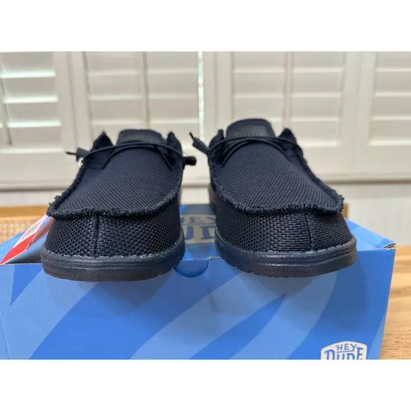 Hey Dude Wally Funk Mono Slip-On Casual Shoes Navy Blue Size 11 M 44 EU NIB