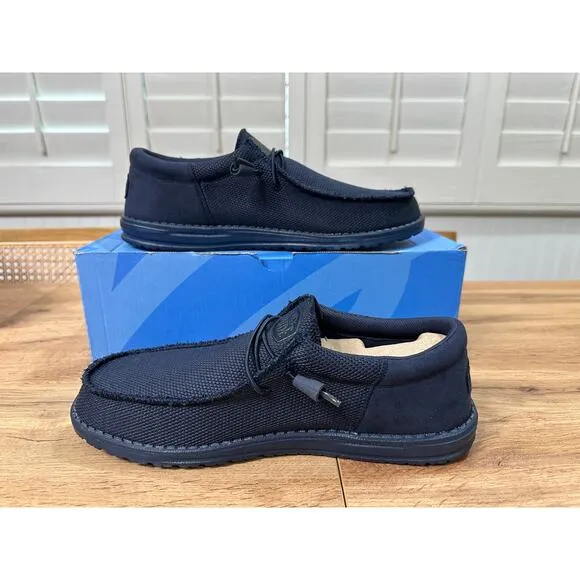 Hey Dude Wally Funk Mono Slip-On Casual Shoes Navy Blue Size 11 M 44 EU NIB