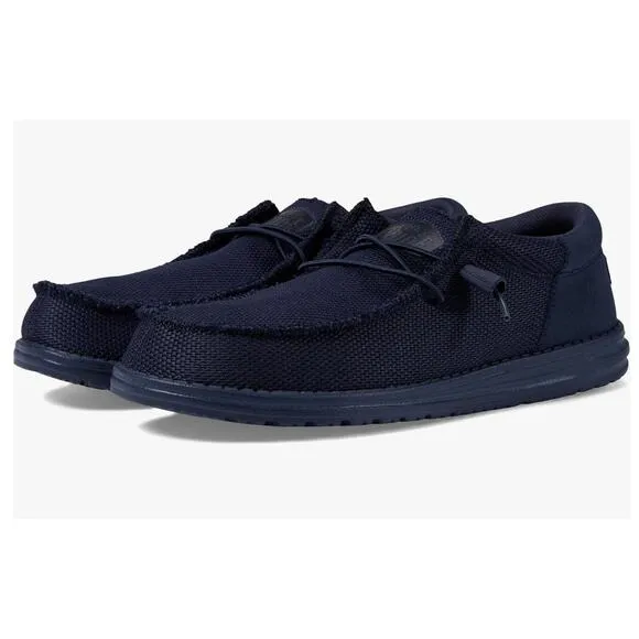Hey Dude Wally Funk Mono Slip-On Casual Shoes Navy Blue Size 11 M 44 EU NIB