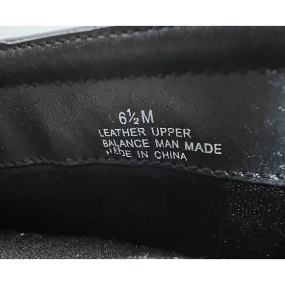 Hinge black leather boots. Size 6.5
