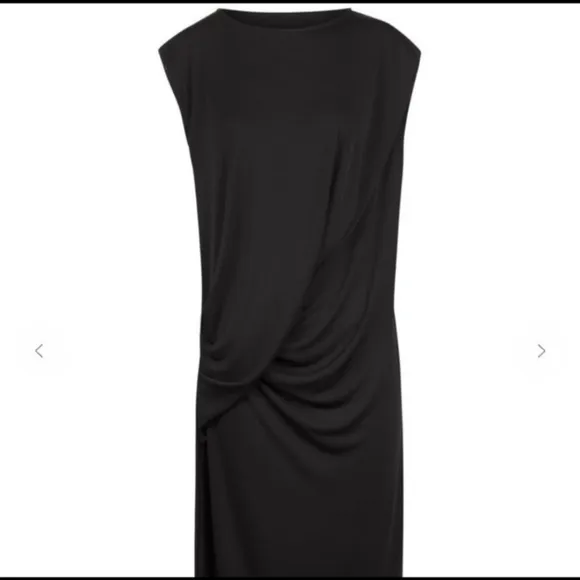 Hobbs London Black Ruched Chelsea Dress