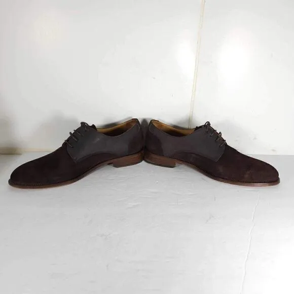 Hockerty Men's Brown US 11 EU 44 Suede Leather Lace Up Oxford Dress Shoes