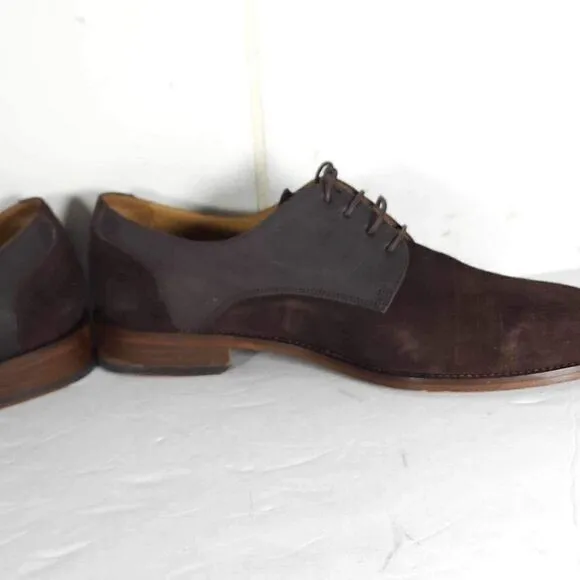 Hockerty Men's Brown US 11 EU 44 Suede Leather Lace Up Oxford Dress Shoes