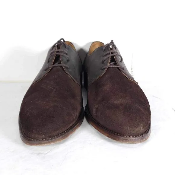 Hockerty Men's Brown US 11 EU 44 Suede Leather Lace Up Oxford Dress Shoes