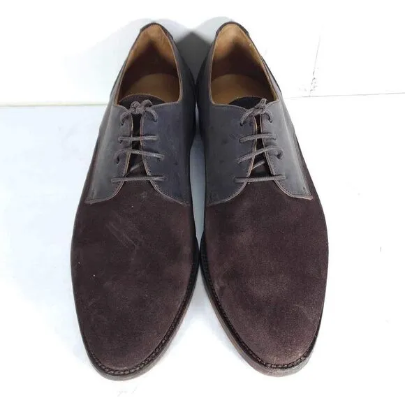 Hockerty Men's Brown US 11 EU 44 Suede Leather Lace Up Oxford Dress Shoes