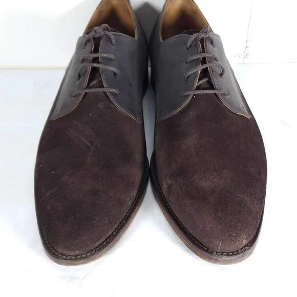 Hockerty Men's Brown US 11 EU 44 Suede Leather Lace Up Oxford Dress Shoes