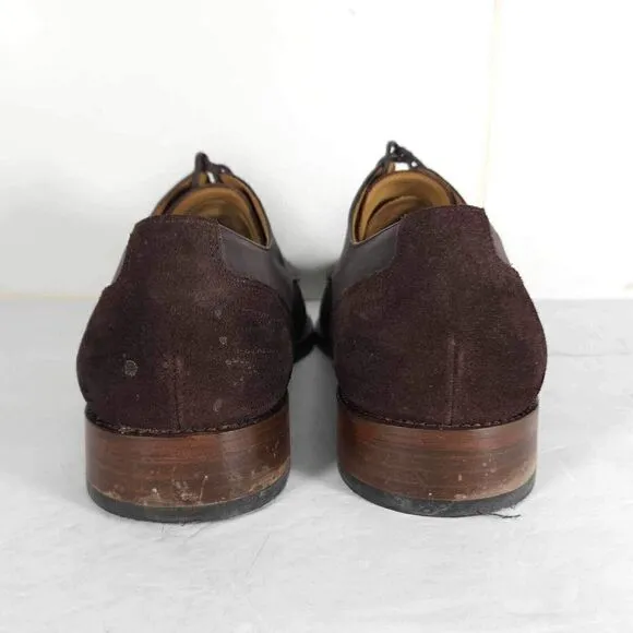 Hockerty Men's Brown US 11 EU 44 Suede Leather Lace Up Oxford Dress Shoes