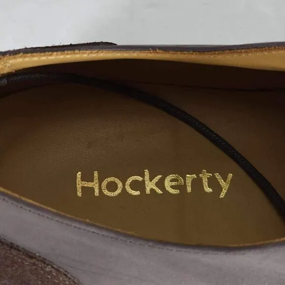 Hockerty Men's Brown US 11 EU 44 Suede Leather Lace Up Oxford Dress Shoes