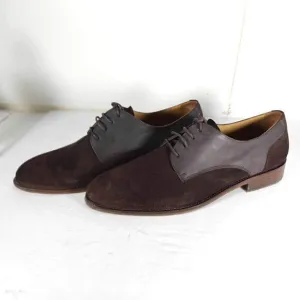 Hockerty Men's Brown US 11 EU 44 Suede Leather Lace Up Oxford Dress Shoes