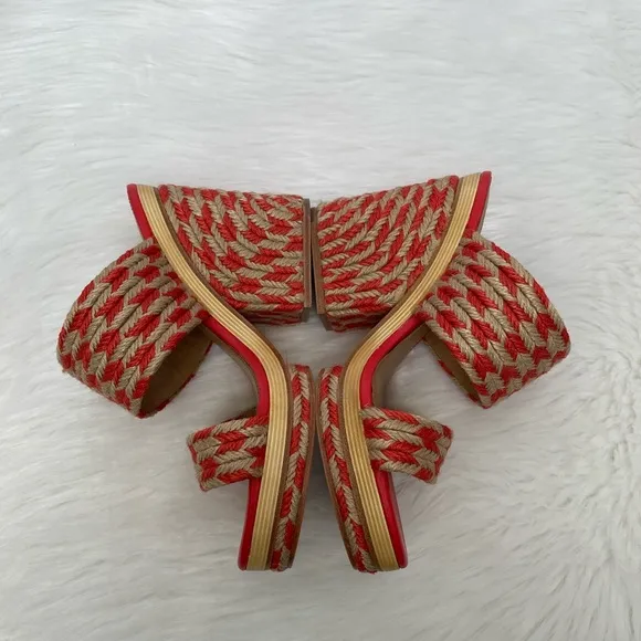 🎉HOST PIC🥳-TORY BURCH Orange Lola Sandals 10.5B