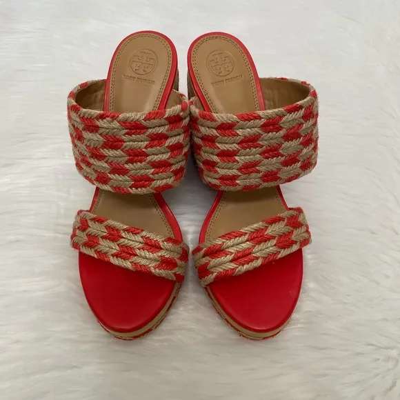 🎉HOST PIC🥳-TORY BURCH Orange Lola Sandals 10.5B