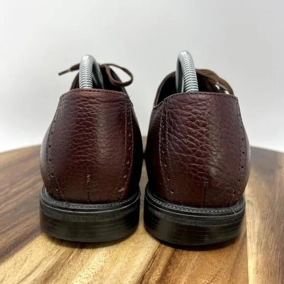 H.S. Trask Cap Toe Oxford Men's 10 M Dress Shoes Bison Leather Made in italy