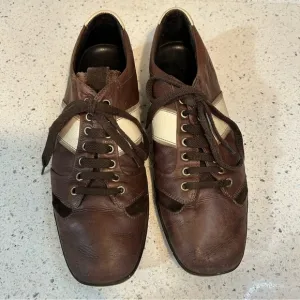 Hugo Boss Brown Tan Leather Sneakers Casual Lace Up Shoes​​