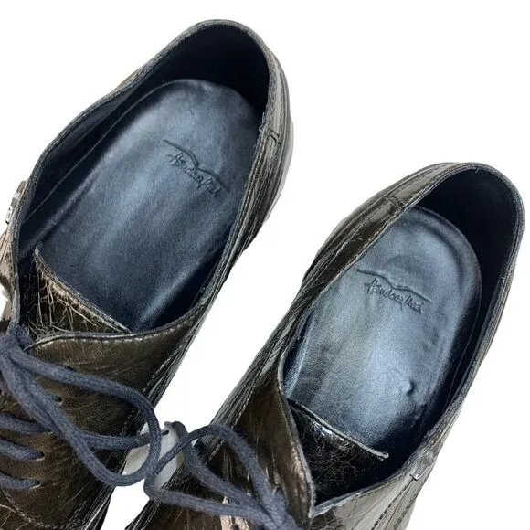 Hugo Boss Handcrafted Brown Leather Men's Derby Lace Up Dress Shoes 41 / 8