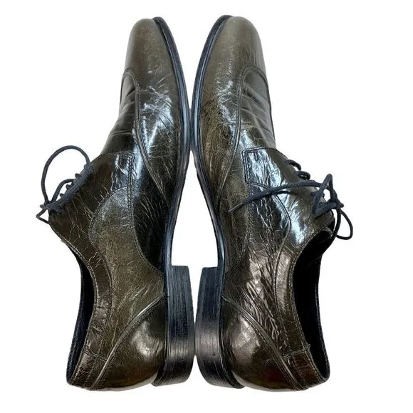 Hugo Boss Handcrafted Brown Leather Men's Derby Lace Up Dress Shoes 41 / 8