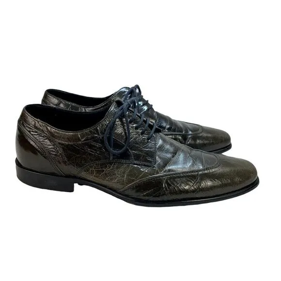 Hugo Boss Handcrafted Brown Leather Men's Derby Lace Up Dress Shoes 41 / 8