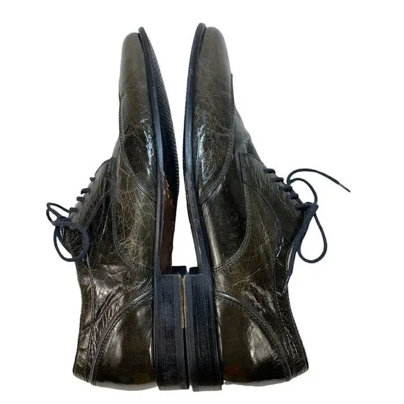 Hugo Boss Handcrafted Brown Leather Men's Derby Lace Up Dress Shoes 41 / 8