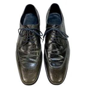 Hugo Boss Handcrafted Brown Leather Men's Derby Lace Up Dress Shoes 41 / 8