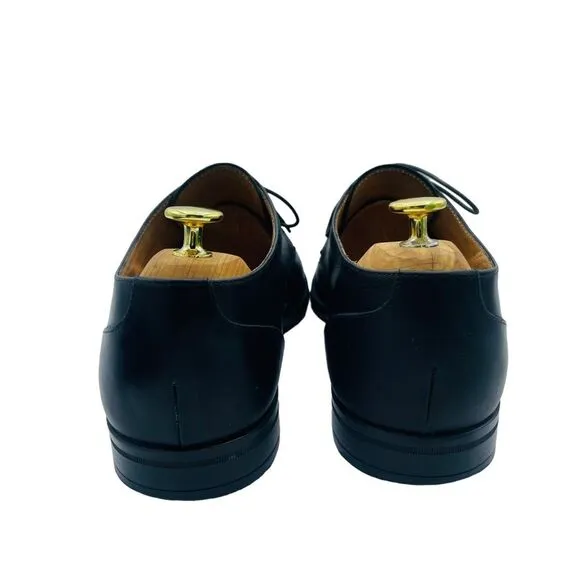 HUGO BOSS Men's Black Leather Lace Up Oxford Dress Shoes US 8