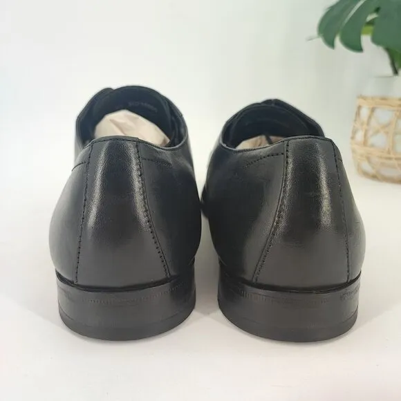 Hugo Boss Men's Vero Cuoio Black Leather Dress Shoes Oxfords Size 9.5