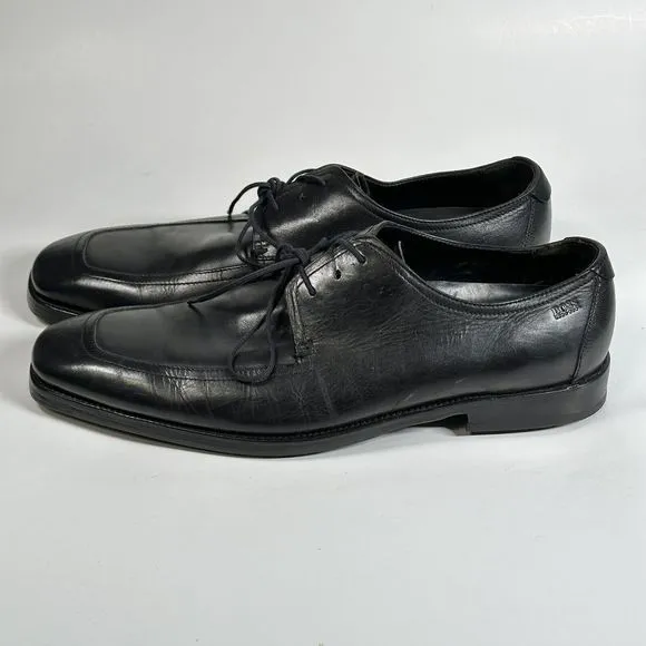 Hugo Boss Shoes Men’s Size 10 Vero Cuoio Oxford Black Leather Dress