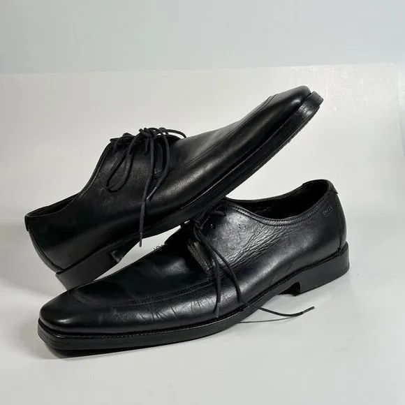 Hugo Boss Shoes Men’s Size 10 Vero Cuoio Oxford Black Leather Dress