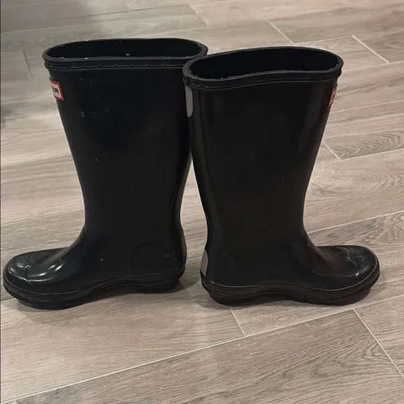 Hunter Black Rain Boots Size 4
