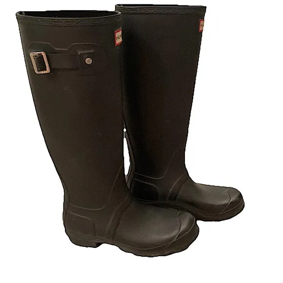 Hunter Original Tall Rain Boots for Women US 6 Black Classics Spring trending