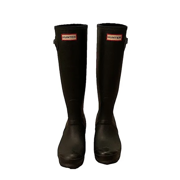 Hunter Original Tall Rain Boots for Women US 6 Black Classics Spring trending
