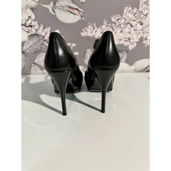 Ilene Berg The Sydney Black Peep Toe Mary Jane Heels
