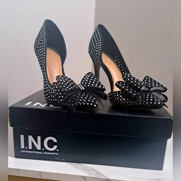 INC INTERNATIONAL COMCEPTS KENJA BLACK WOMENS SHOES SIZE 6M NEW WITH BOX.