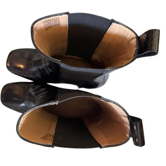 Intentionally Blank Celeste Leather Bossy Platform Chelsea Boots Black 39