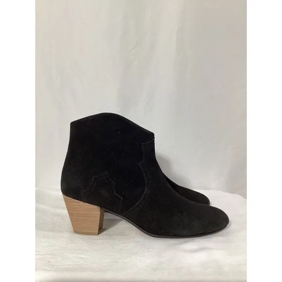 Isabel Marant Dicker Booties in Black Suede