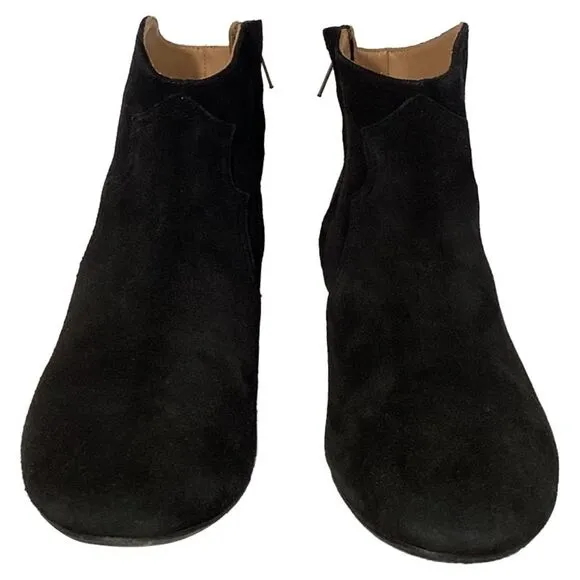 Isabel Marant Dicker Booties in Black Suede