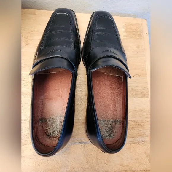 Italian  Vero Cuoio Flecs Loafer Bufalo Nero Men's  Dress Shoes size 45 Us 13‎