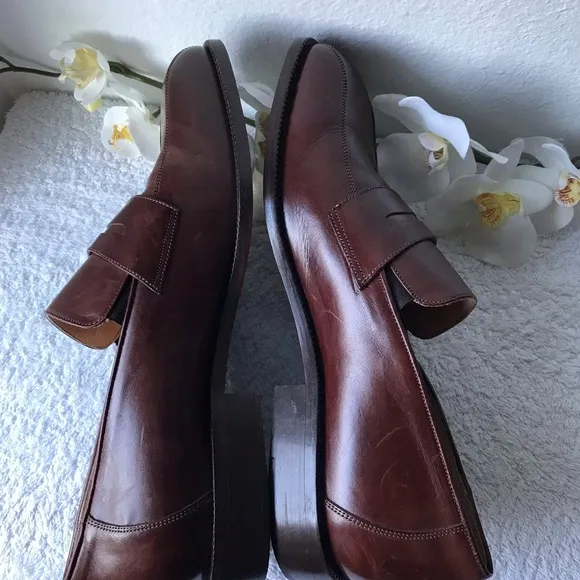Italy Zillioni Men Dress brown leather Shoes Size 8.5