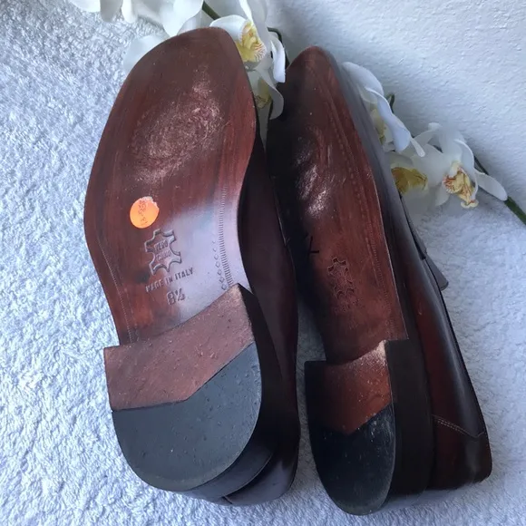 Italy Zillioni Men Dress brown leather Shoes Size 8.5