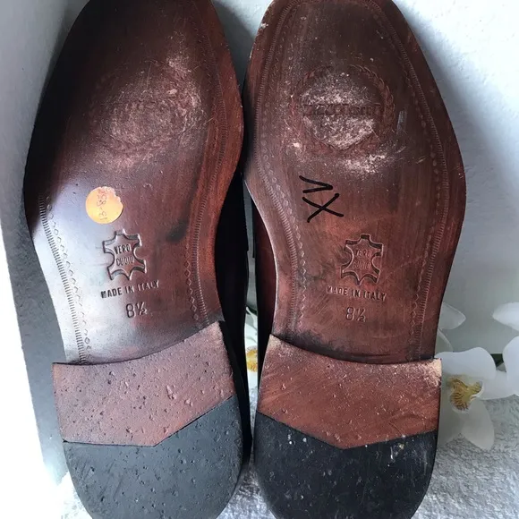 Italy Zillioni Men Dress brown leather Shoes Size 8.5