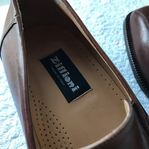 Italy Zillioni Men Dress brown leather Shoes Size 8.5