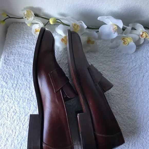 Italy Zillioni Men Dress brown leather Shoes Size 8.5
