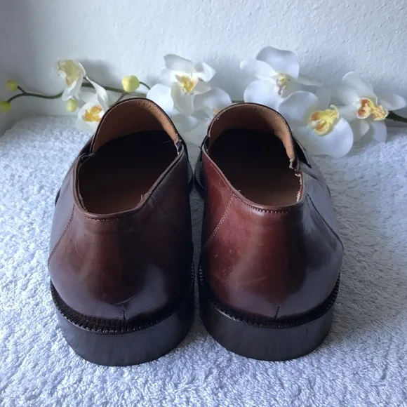 Italy Zillioni Men Dress brown leather Shoes Size 8.5
