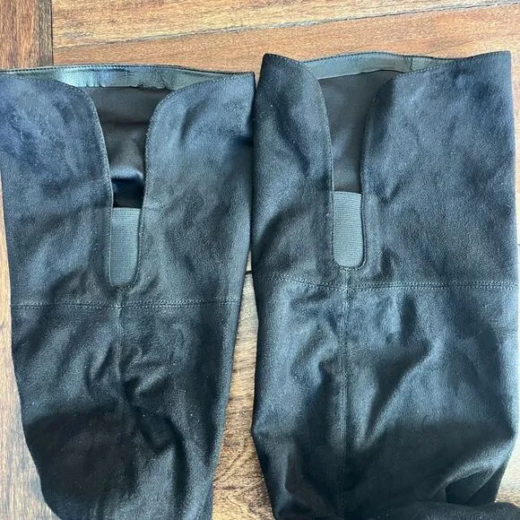 Ivanka Trump over‎ the knee black suede boots size 8.5M