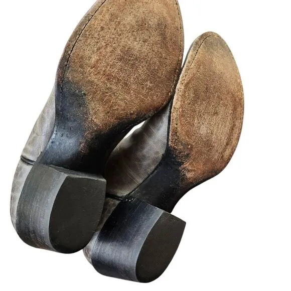 J. Chisholm handcrafted exotic gray elephant boots Sz 6 women's