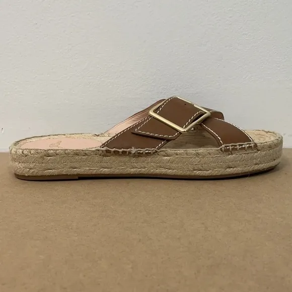 J. Crew Cross Strap Espadrille Slides Sandals Size 10.5